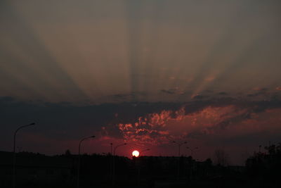 Scenic view of sunset sky
