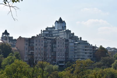 Low angle view of buildings against sky