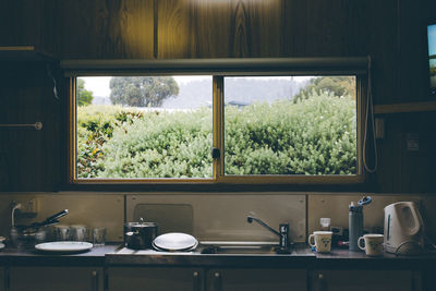 Utensils on kitchen counter