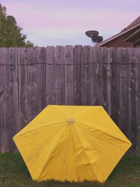 Low angle view of umbrella