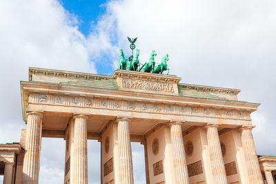 Brandenburg gate with doric columns . symbol of berlin city . classical archway