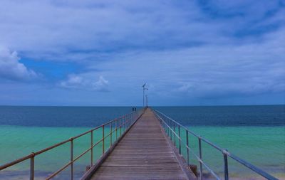 Pier over sea against sky