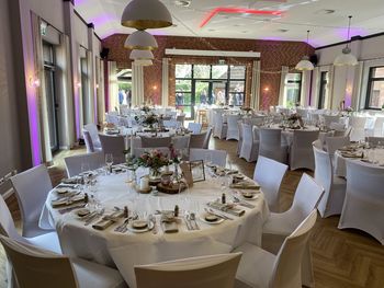 Chairs and tables in restaurant