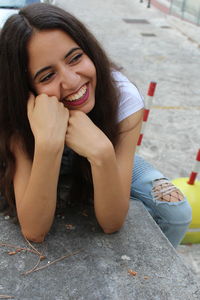 Portrait of a smiling young woman