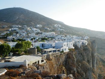 High angle view of residential district