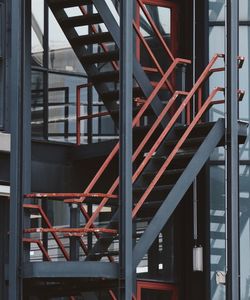 Close-up of spiral stairs