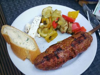 Close-up of served food