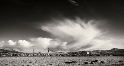 Cloudscape in the mojave desert near stateline nevada