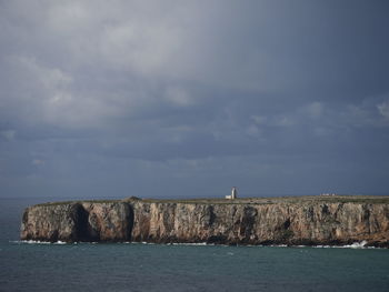 Scenic view of sea against sky from cabo são vicente lighthous