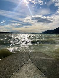 Scenic view of sea against sky