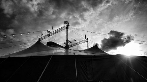 Low angle view of built structure against sky