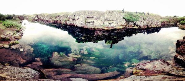 Scenic view of rock formations