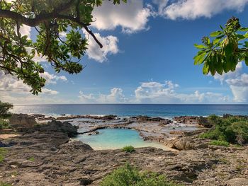 Scenic view of sea against sky