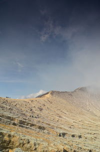 Scenic view of desert against sky