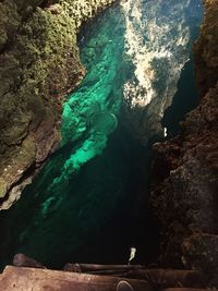 Rocks in sea