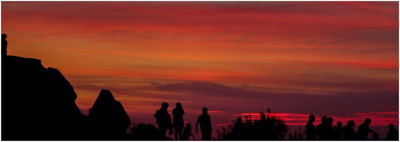 Scenic view of dramatic sky at sunset
