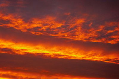 Low angle view of sky at sunset