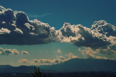 Low angle view of mountain against sky