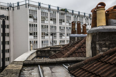 Building in city seen from rooftop