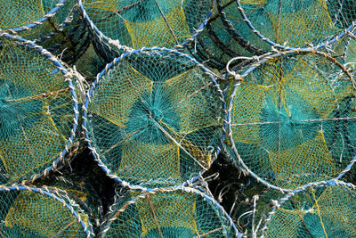 Full frame shot of fishing net