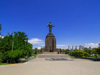 Built structure against clear blue sky