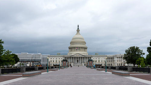 View of historic building against cloudy sky