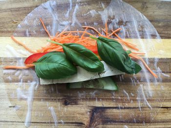 Close-up of vegetables on table