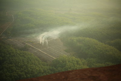 High angle view of land