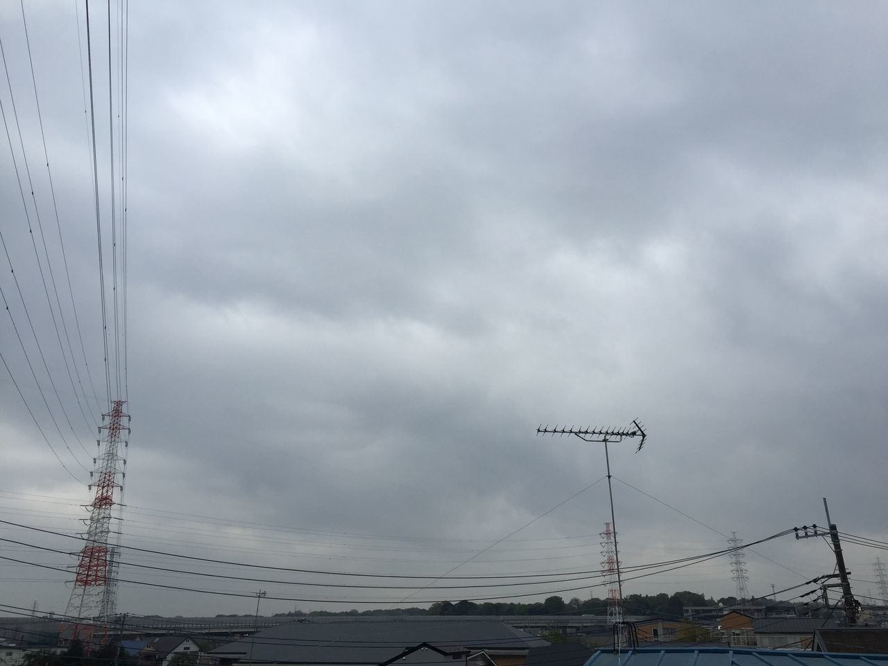 sky, cloud - sky, transportation, cloudy, connection, electricity pylon, power line, weather, low angle view, mode of transport, power supply, electricity, cable, fuel and power generation, built structure, cloud, overcast, day, crane - construction machinery, outdoors