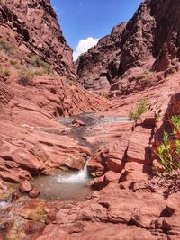 Scenic view of rocky mountains against sky