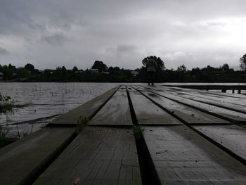 Scenic view of river against sky