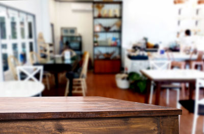 Close-up of empty table in restaurant