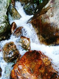 Close-up of waterfall