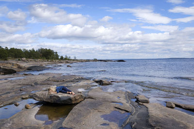 Scenic view of sea against sky