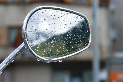 Close-up of reflection