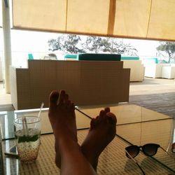 Low section of woman legs