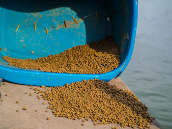 Close-up of bread in container