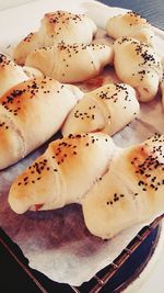 Close-up of bread in plate