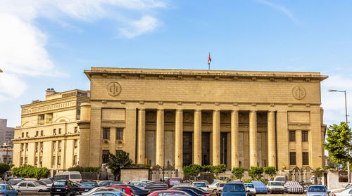 View of historical building against cloudy sky