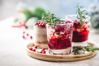 Close-up of drink on table