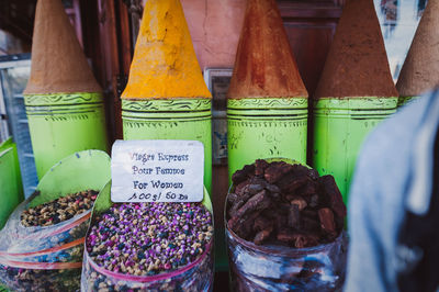 Various vegetables for sale in market