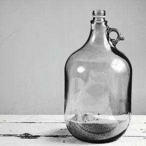 Close-up of sand in jar