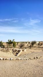 Scenic view of land against sky