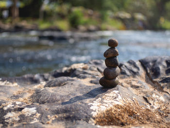 Stack of stones on beach