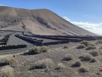 Scenic view of desert against sky