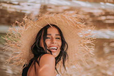 Portrait of a smiling young woman