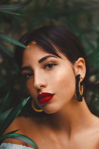 Close-up portrait of young woman