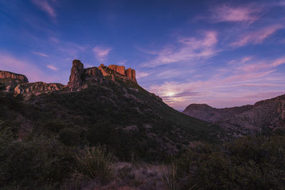 Scenic view of mountains against sky in big bend national park - texas