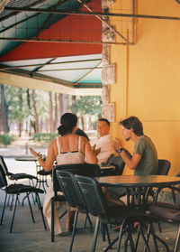 People sitting in restaurant