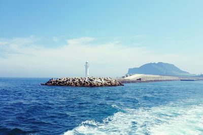 Scenic view of sea against sky